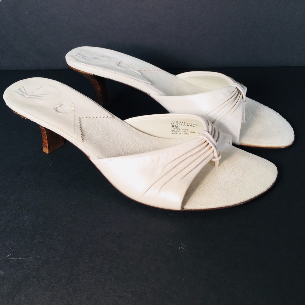 Women's Off White Leather Uppers Dress Slip-on